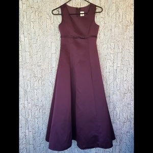 David's Bridal Michaelangelo Plum Bridesmaid Dress